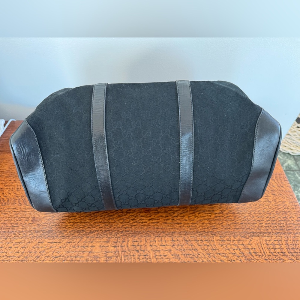 SOLD-Gucci Black GG Logo Weekender Travel Bag with COA - Picture 8 of 16